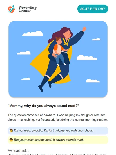 You’ve been giving "angry mom" energy even when you thought you were being calm