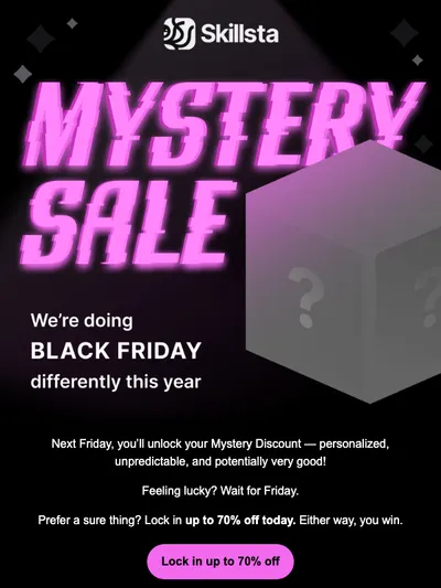 Your mystery discount drops soon