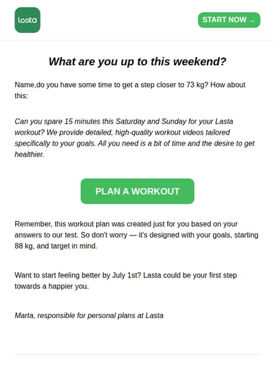 💭 Here's your weekend plan