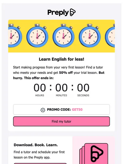 50% off, 24h left! ⏰