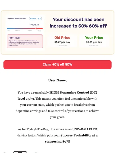 Your Dopamine Level Report UPDATED