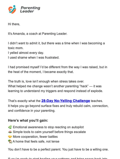 (1) The 28-Day no-yelling challenge