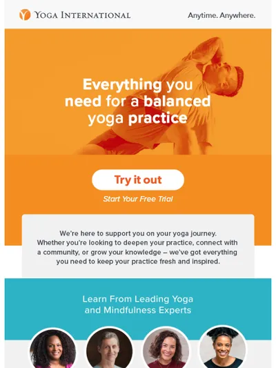 User Name, welcome to Yoga International! ✨