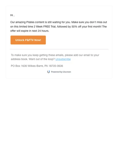 Your 2 Week FREE Trial and 50% off your first month is expiring!
