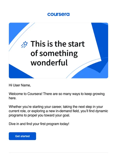You’re in, User Name! Choose your first course.