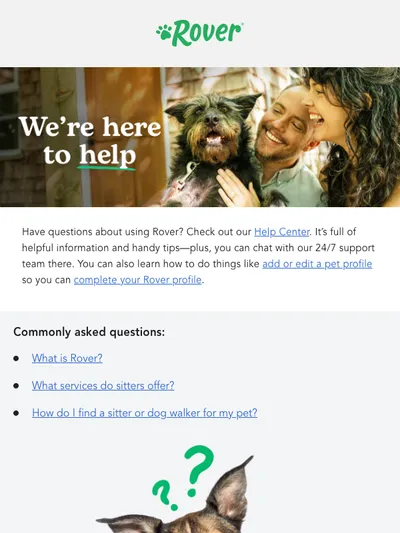 Have questions about using Rover?
