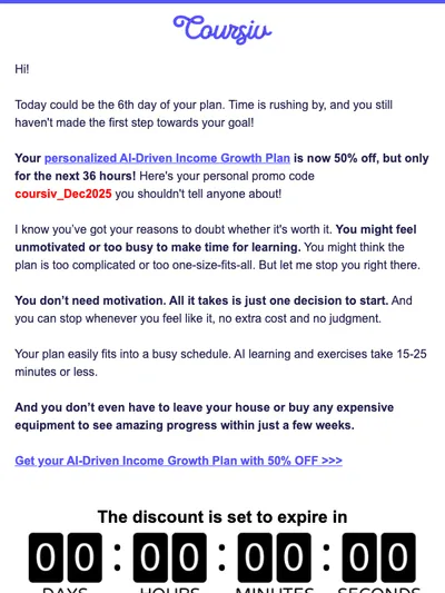 No longer interested in reaching your goal?