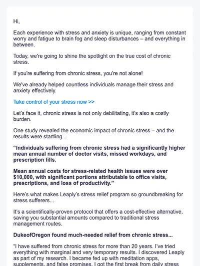 How much does chronic stress really cost? Read this...