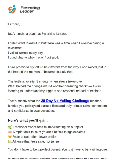 (1) The 28-Day no-yelling challenge