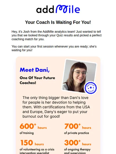 We've Picked The Best Coach For You!