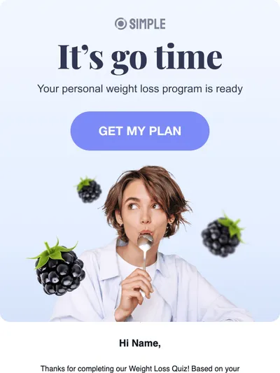 Welcome to your personalized program!
