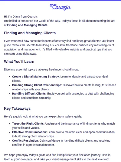 Guide of the Day: Finding and Managing Clients