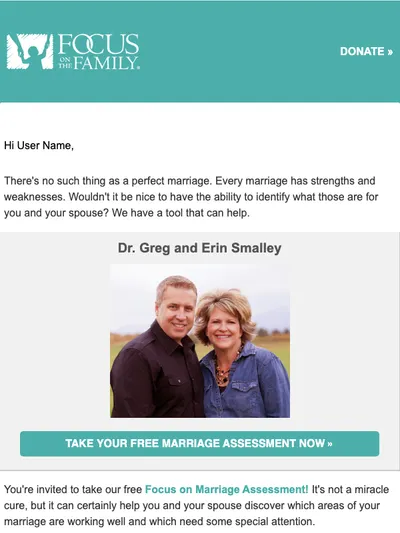 Take our free assessment to help strengthen your marriage