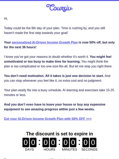 No longer interested in reaching your goal?