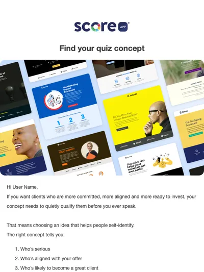 SETUP 1/7: Find your concept