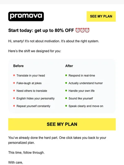 Start today: get up to 80% OFF ⏰⏰⏰