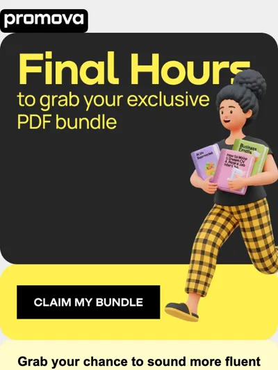 Last chance to get your English PDF Bundle 🎁