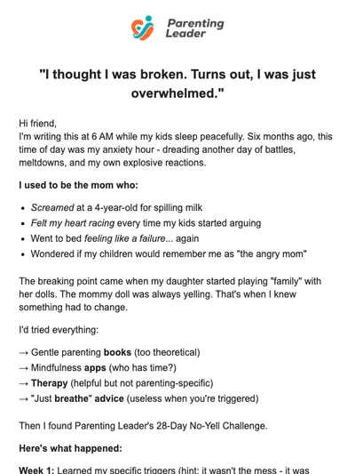 Disappear for 28 days to become a calm, no-yell parent
