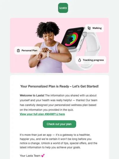 Based on your profile: your wellness plan starts today 🌸