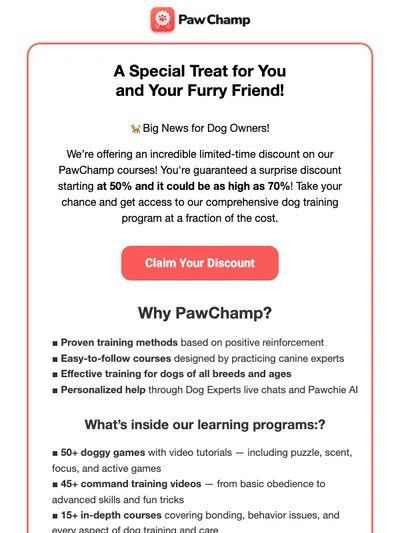 ✨ 64% Off on PawChamp