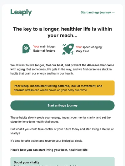 Live longer, prevent disease, and feel your best