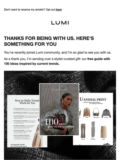 A little thank you from Lumi 💌