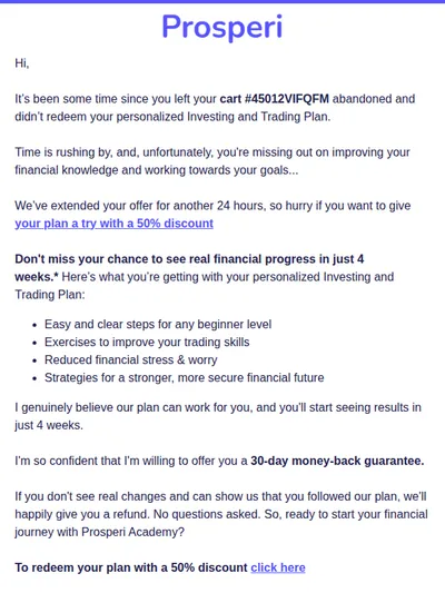 Your plan is still in your cart - here's how to claim it