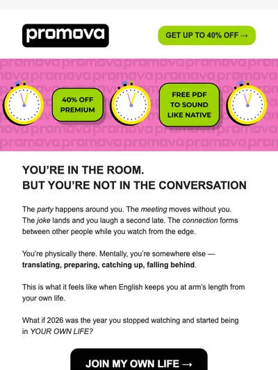 Become yourself in English