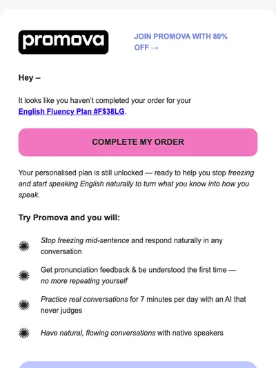 Your 7-minute English fluency plan is waiting ⏳