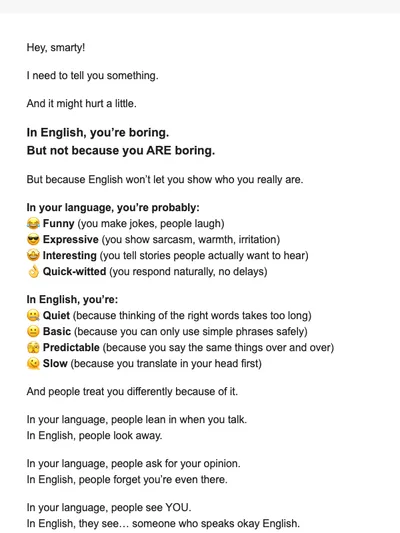 Why are you boring in English?