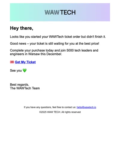Don't miss your WAWTech ticket 🎟️