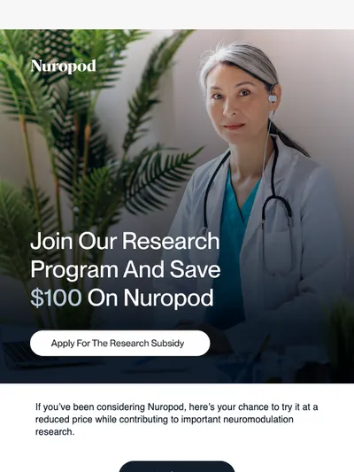 $100 Nuropod Research Subsidy – Limited Slots Available