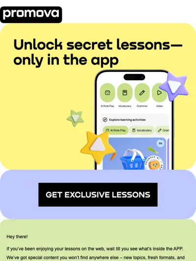Loving your lessons? There’s more waiting for you 🎁