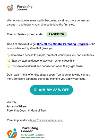 (Action required) Claim your 86% off to start your mindful parenting journey