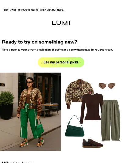 Your outfit recommendations were updated