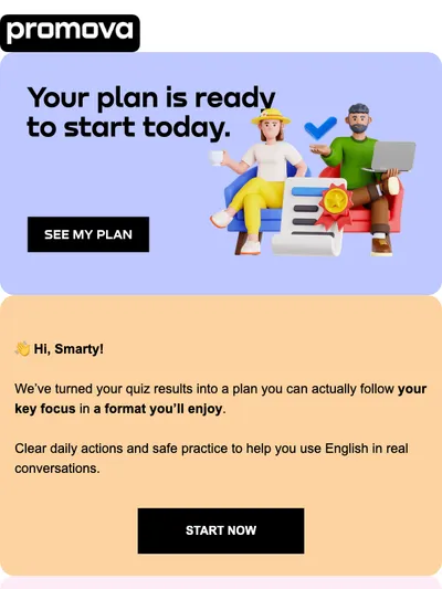 👋 Learner, Your English plan is set