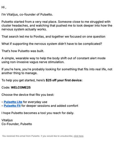Re: New message from the founder