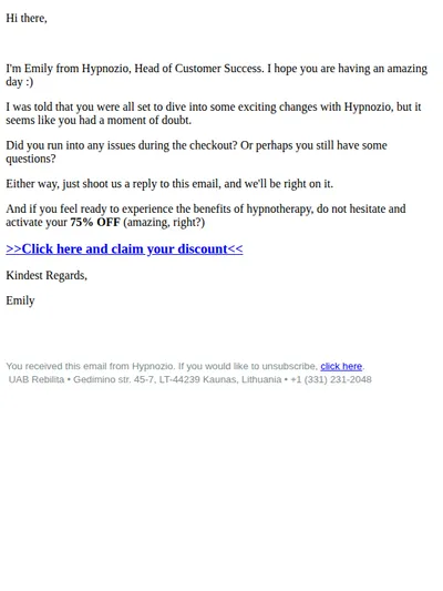 email from customer support