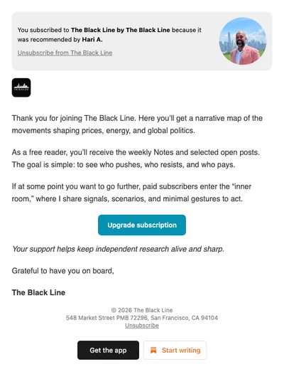 Welcome to The Black Line