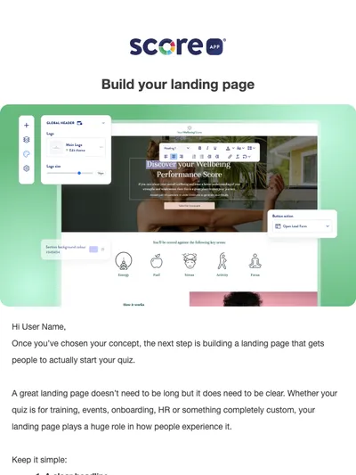 SETUP 2/7: Landing Page
