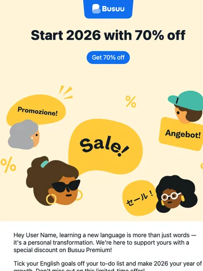 70% off: Imagine the possibilities…