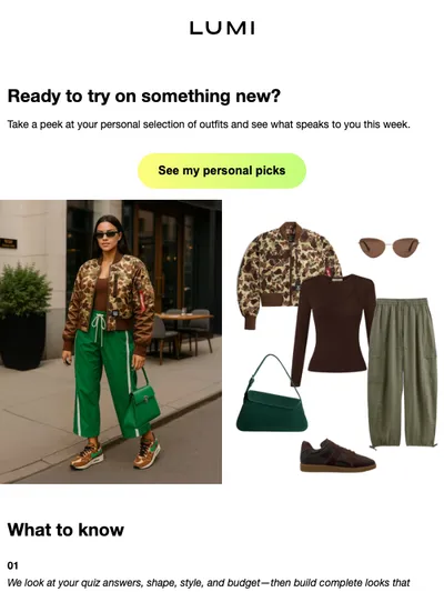 Your outfit recommendations were updated