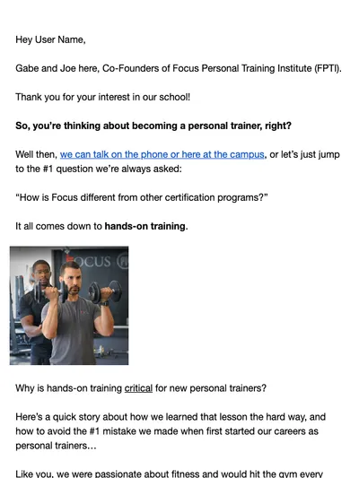 User Name, Welcome to Focus  + Free Exercise Program Guide [PDF]