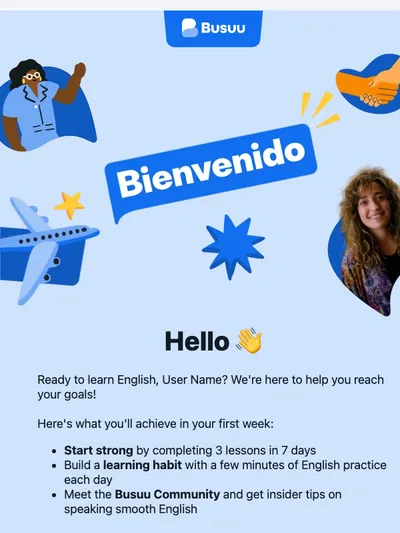 Your English journey begins here 🥳