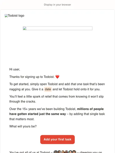 useremail, take control of your day in 30 seconds