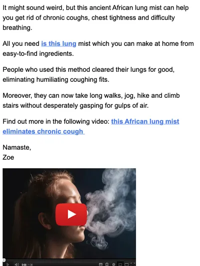 This Ancient African Lung Mist Stops Chronic Cough Overnight