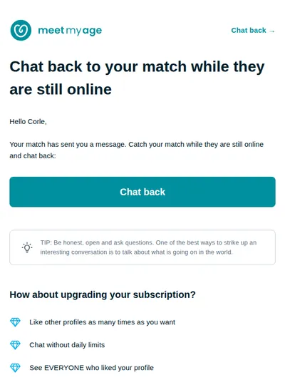 Your profile is a hit