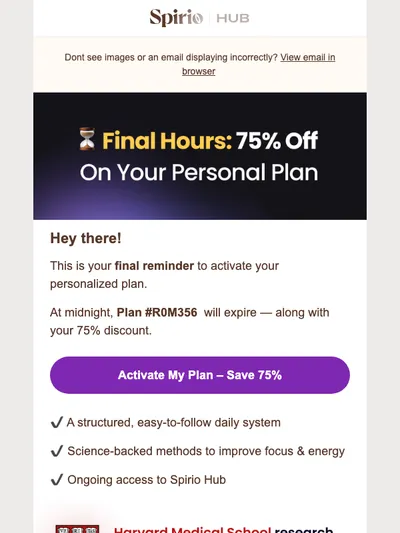 Final hours to save 75% on your plan